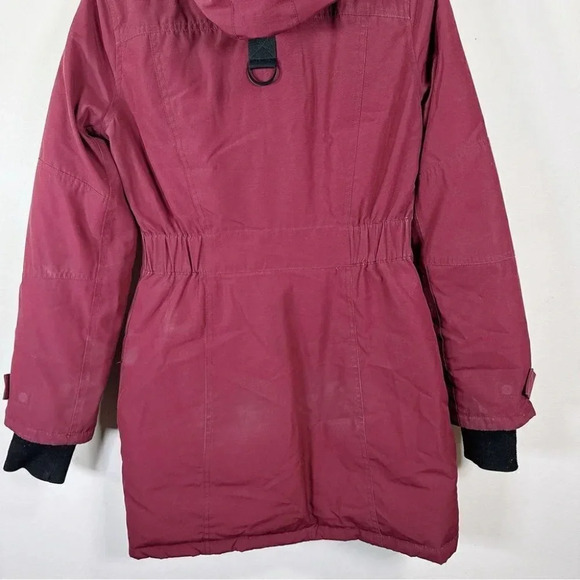 Aritzia Tna Mid Length Bancroft  Goose Down Parka In Red - Picture 15 of 16